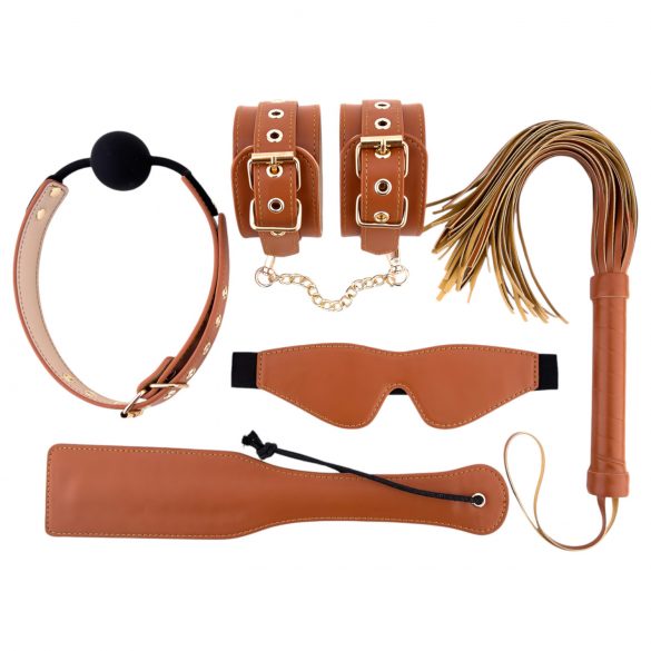 Blaze Elite - Set BDSM - 5 pezzi (cognac)