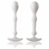 Dildo anale Peridise design stretto - set di 2 pezzi (bianco) 