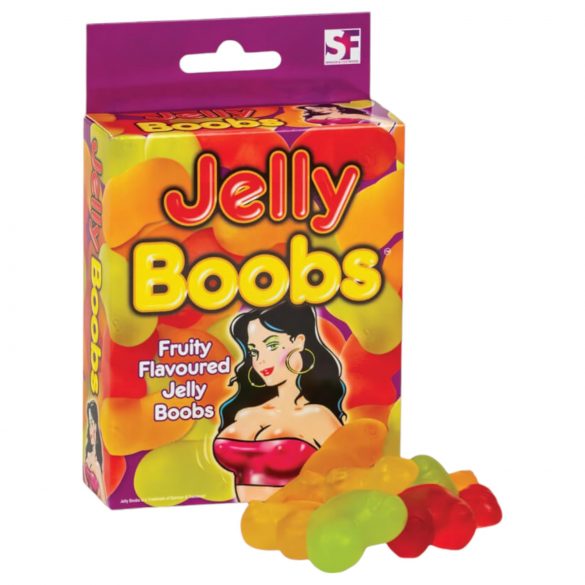 Jelly Boobs - Caramelle gommose a forma di seno, gusto fruttato (120g)