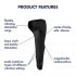 Vibratore per glande ricaricabile e impermeabile Satisfyer Men Wand (nero) 