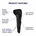 Vibratore per glande ricaricabile e impermeabile Satisfyer Men Wand (nero) 