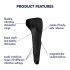 Satisfyer Men Wand - vibratore ricaricabile e impermeabile per glande (nero)