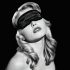 Maschera per gli occhi in raso S&M (nera) 