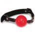 S&M - Morso in silicone con cinturino in finta pelle (rosso-nero)