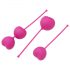 Set di palline vaginali Ohmibod Lovelife per il rafforzamento dei muscoli profondi - cuore rosa (3 pezzi) 