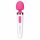 Mini Massaggiatore Ricaricabile Aquatico Bodywand - Vibratore Impermeabile (bianco-rosa) 