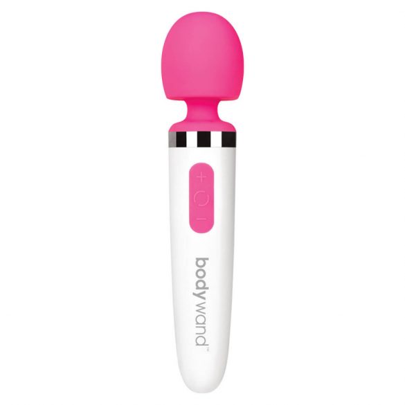 Mini Massaggiatore Ricaricabile Aquatico Bodywand - Vibratore Impermeabile (bianco-rosa) 