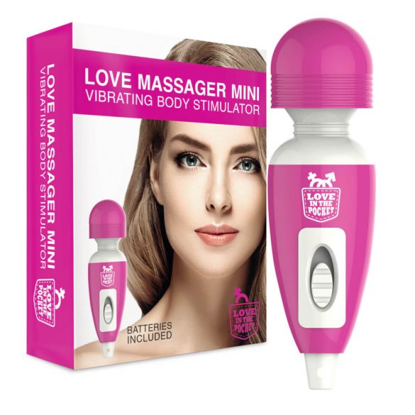 Mini Vibratore Massaggiatore Portatile - Love Wand (Rosa) 