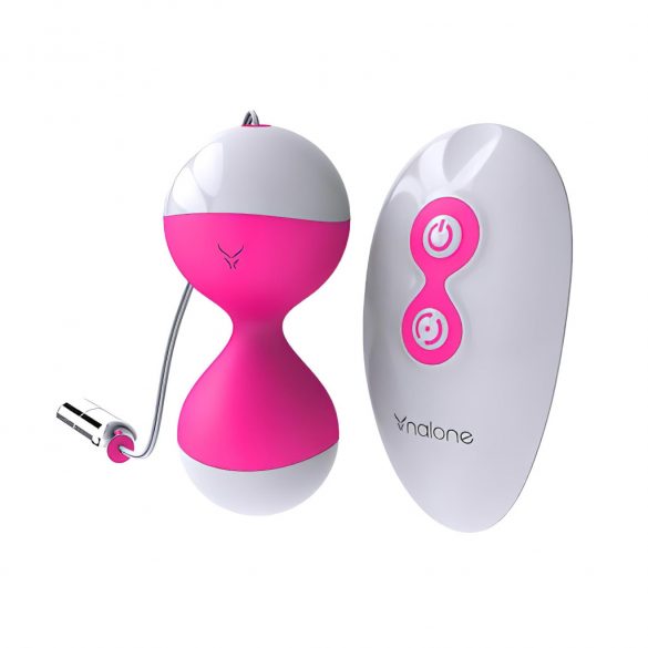 Esercitatore Kegel NALONE Miu Miu - duo di palline vaginali ricaricabili con vibrazione (rosa) 