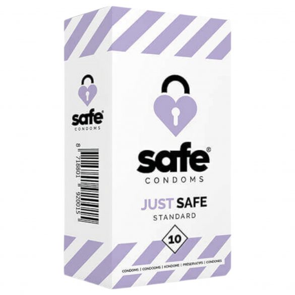 Preservativi Standard alla Vaniglia SAFE Just Safe (Confezione da 10 pezzi) 