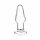 Dildo anale in vetro classico trasparente GLAS 