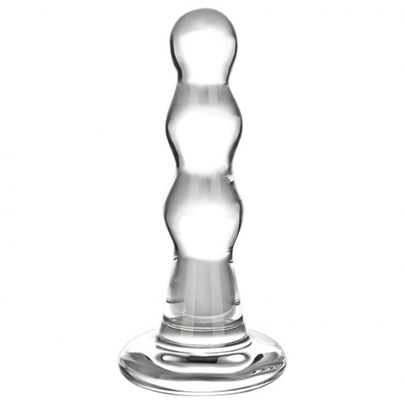 Dildo Anale in Vetro Ondulato e Trasparente GLAS 