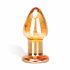 Dildo Anale in Vetro GLAS Over Easy (Dorato) 