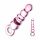 GLAS - dildo anale in vetro con perle (rosa)