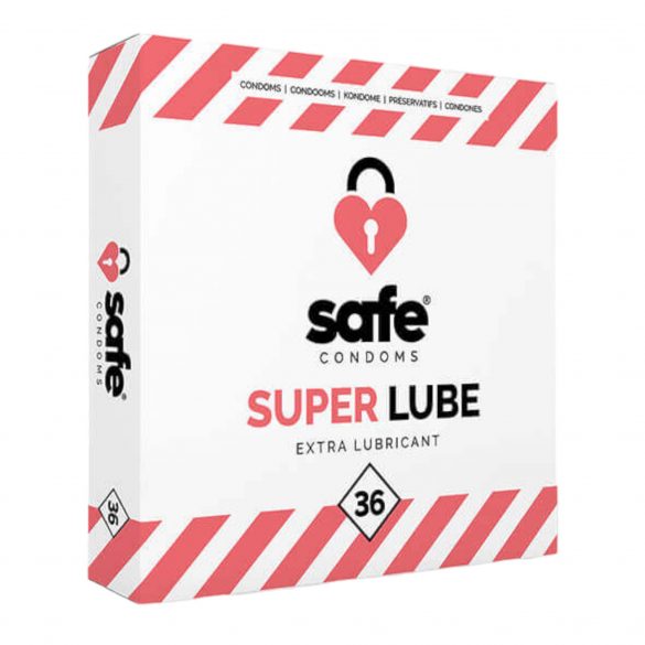 Preservativi Extra Lubrificati SAFE Super Lube (36 pezzi) 