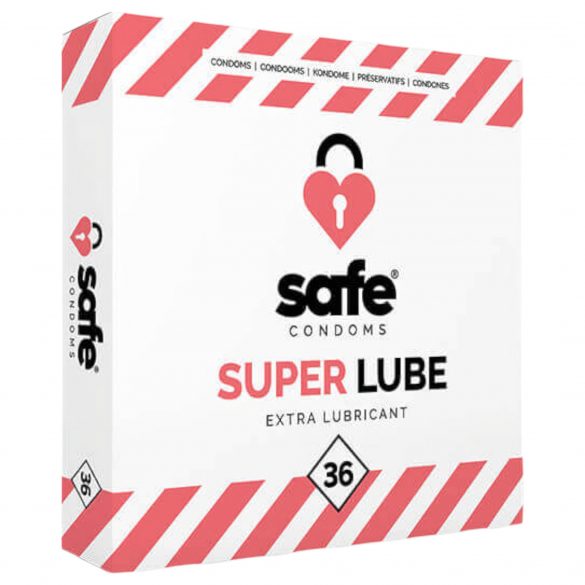 Preservativi Extra Lubrificati SAFE Super Lube (36 pezzi) 