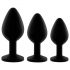 Rianne - Set di 3 plug anali in silicone (nero)