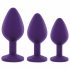 Set di Dildo Anali Rianne in Silicone a 3 Pezzi (Viola) 