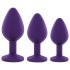 Rianne - Set di 3 plug anali in silicone (viola)