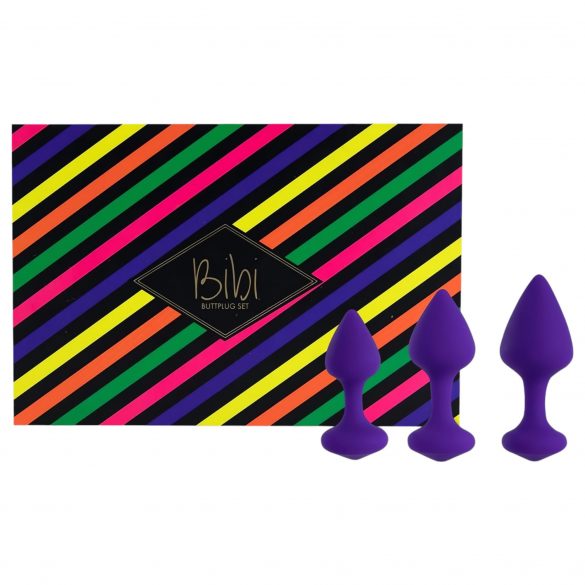 Set di Dildo Anali FEELZTOYS Bibi - Viola (3 Pezzi) 