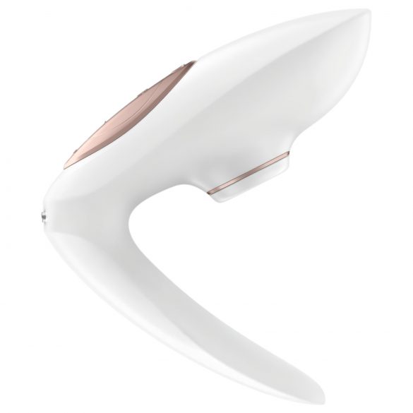 Satisfyer Pro 4 Couples - vibratore per coppie a onde d'aria ricaricabile (bianco)