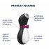 Satisfyer Penguin - Stimolatore Clitorideo Ricaricabile e Impermeabile (Bianco e Nero) 