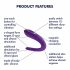 Vibratore di Coppia Impermeabile Ricaricabile Satisfyer Double Classic - Viola 