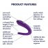 Satisfyer Double Classic - vibratore di coppia impermeabile e ricaricabile (viola)