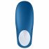 Satisfyer Doppia Balena - vibratore di coppia bimotore (blu) 