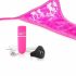 Set Intimo Vibrante Segreto - Mini Vibratore Clitorideo Ricaricabile con Telecomando e Perizoma in Pizzo (Rosa) Taglia S-L 