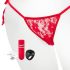 Screaming O Panty Set - Perizoma vibrante rosso (S-L)