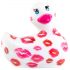 My Duckie Romance 2.0 - vibratore clitorideo impermeabile (bianco-rosa)