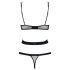 Obsessive Bondy - body nero con catene e cinturini (S-M)