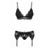 Set Lingerie in Pizzo Romantico ed Elegante "Obsessive 810" (nero) 