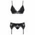 Set Lingerie in Pizzo Romantico ed Elegante "Obsessive 810" (nero) 