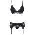 Set Lingerie in Pizzo Romantico ed Elegante "Obsessive 810" (nero) 