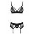 Set Intimo Ricamato in Pizzo Obsessive Wonderia (Nero) 