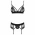 Set Intimo Ricamato in Pizzo Obsessive Wonderia (Nero) 