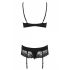 Set Intimo Ricamato in Pizzo Obsessive Wonderia (Nero) 