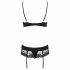 Set Intimo Ricamato in Pizzo Obsessive Wonderia (Nero) 