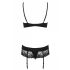 Set Intimo Ricamato in Pizzo Obsessive Wonderia (Nero)  - L/XL