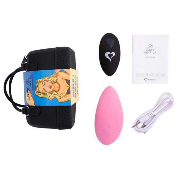 Vibratore per Clitoride Ricaricabile con Telecomando FEELZTOYS Panty (Rosa) 