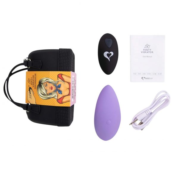 Vibratore per Clitoride Ricaricabile a Controllo Remoto della FEELZTOYS Panty (Viola) 