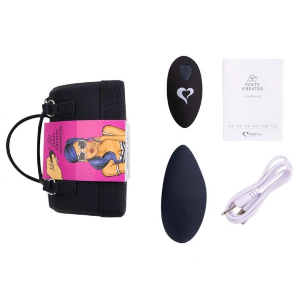 FEELZTOYS Panty - vibratore clitorideo wireless ricaricabile (nero)