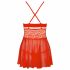 Babydoll Sensuale con Pizzo Piccante e Perizoma (Rosso)  - XXL