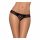 Tanga in pizzo morbido con aperture sexy e cristalli - Obsessive Miamor (nero)  - XXL