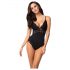 Obsessive 810-TED-1 - body elastico decorato con pizzo (nero)