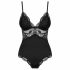 Body Flessibile con Decorazioni in Pizzo Obsessive 810-TED-1 (Nero) 