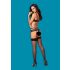 Set Intimo Heartina Floreale con Decorazione a Cuore (nero)  - L/XL