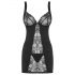 Obsessive Heartina - Babydoll con perizoma (nero) - L/XL